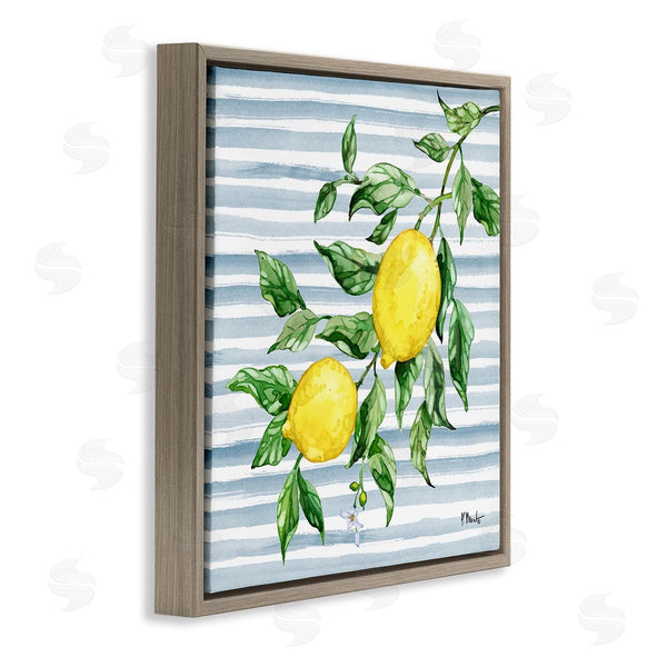 Stupell Industries Paul Brent | Juicy Lemon Vine On Blue