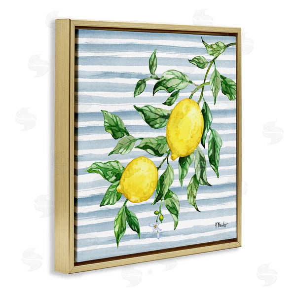 Stupell Industries Paul Brent | Juicy Lemon Vine On Blue