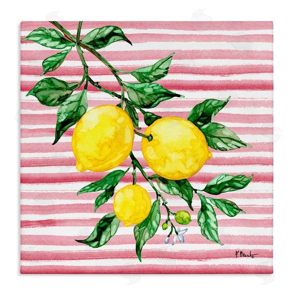 stupell industries Paul Brent | Juicy Lemon Vine on Pink