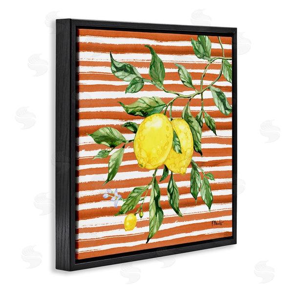 Stupell Industries Paul Brent | Juicy Lemon Vine On Red