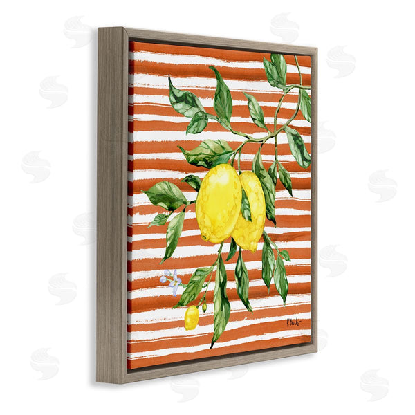 Stupell Industries Paul Brent | Juicy Lemon Vine On Red