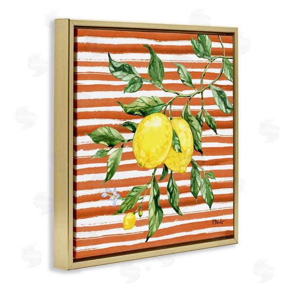 Stupell Industries Paul Brent | Juicy Lemon Vine On Red