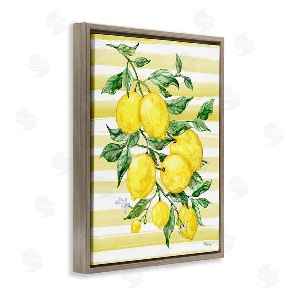 Stupell Industries Paul Brent | Juicy Lemon Vine & Stripes