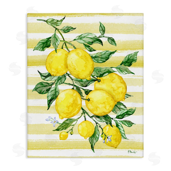 stupell industries Paul Brent | Juicy Lemon Vine & Stripes
