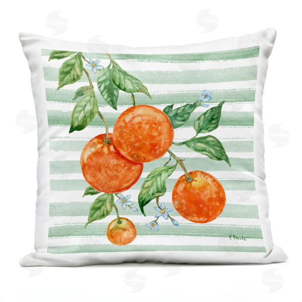 Stupell Industries Paul Brent | Juicy Orange Vine Printed Throw Pillow