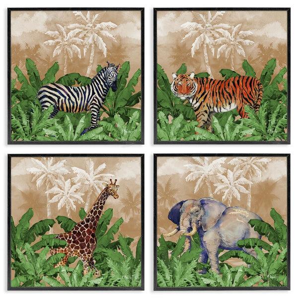 Stupell Industries Paul Brent | Jungle Animals & Palms Wall Art