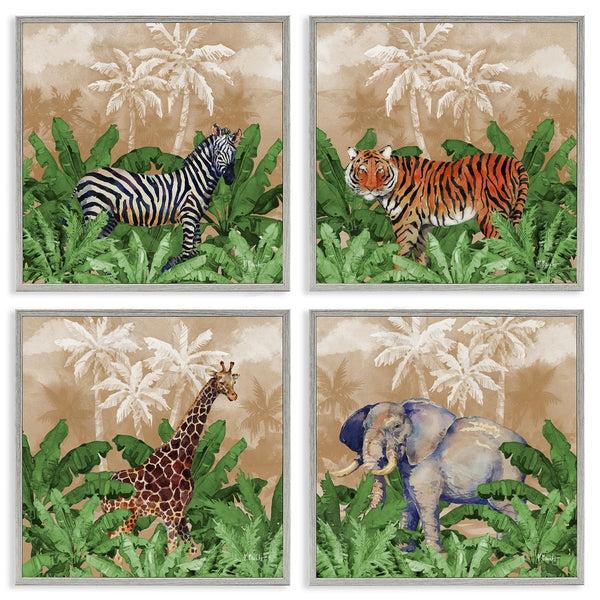 Stupell Industries Paul Brent | Jungle Animals & Palms Wall Art