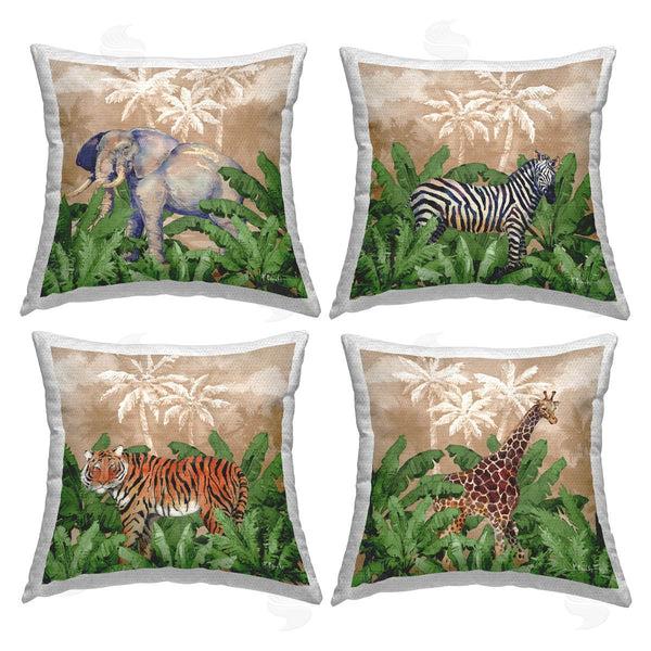 Stupell Industries Paul Brent | Jungle Life At Sunset Printed Throw Pillow Set