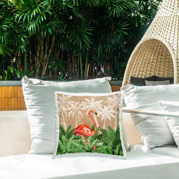 Stupell Industries Paul Brent | Jungle Life Flamingo Printed Throw Pillow