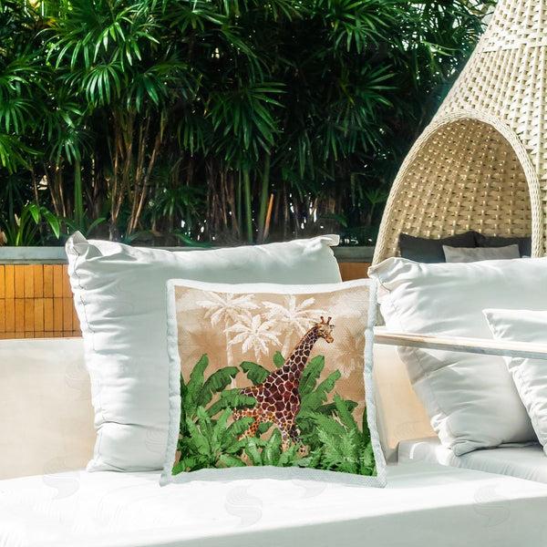 Stupell Industries Paul Brent | Jungle Life Giraffe Printed Throw Pillow