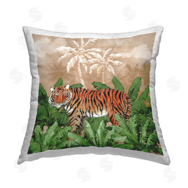 Stupell Industries Paul Brent | Jungle Life Tiger Printed Throw Pillow