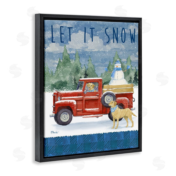 Stupell Industries Paul Brent | Let It Snow Winter Dogs Wall Art