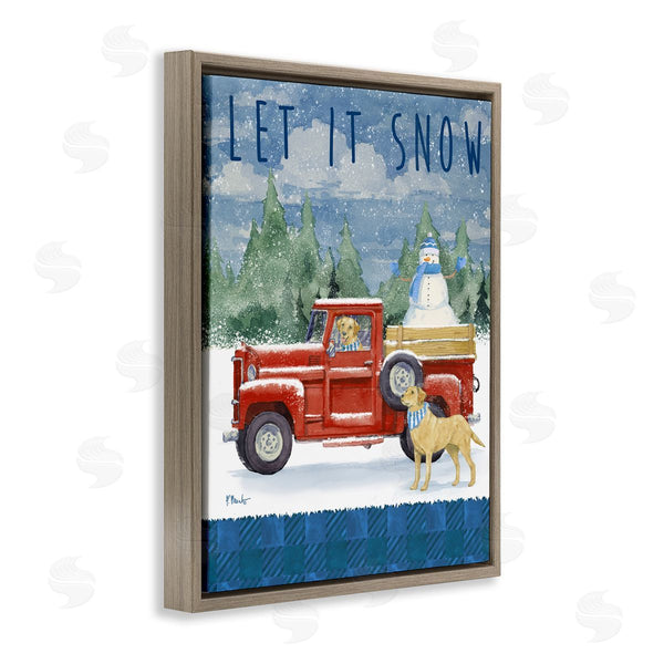 Stupell Industries Paul Brent | Let It Snow Winter Dogs Wall Art