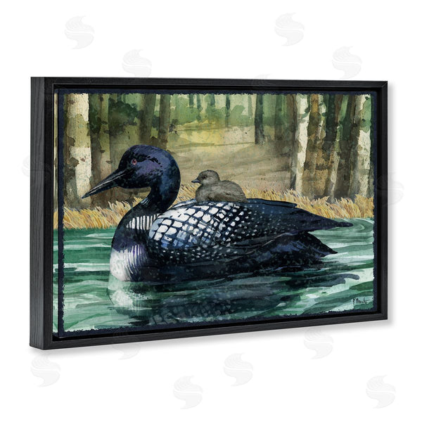 Stupell Industries Paul Brent | Loon With Baby On Lake