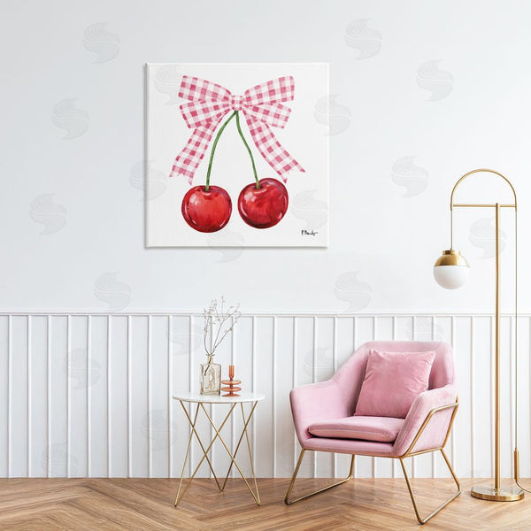 Stupell Industries Paul Brent | Lucky Cherries & Pink Bow