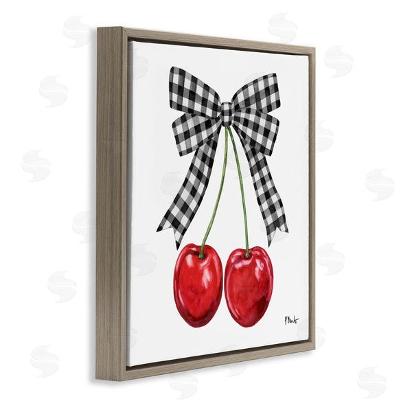 Stupell Industries Paul Brent | Lucky Cherries & Plaid Bow