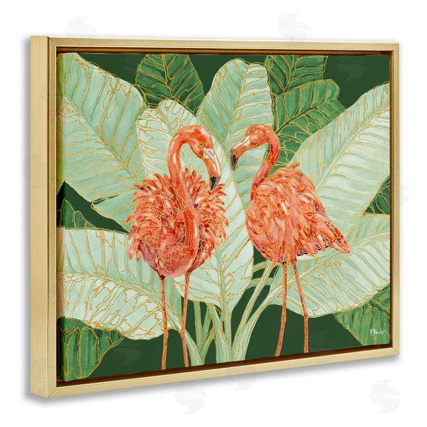 Stupell Industries Paul Brent | Martinique Flamingos And Leaves