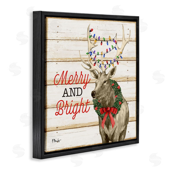 Stupell Industries Paul Brent | Merry & Bright Deer Wall Art