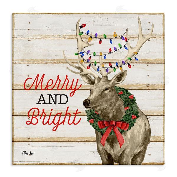 stupell industries Paul Brent | Merry & Bright Deer Wall Art