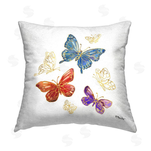 Stupell Industries Paul Brent | Mixed Glam Butterflies Printed Throw Pillow