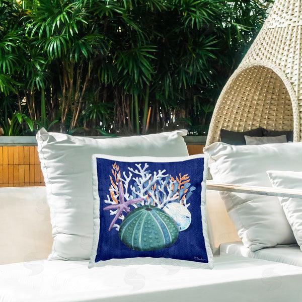 Stupell Industries Paul Brent | Monterey Urchin & Coral Printed Throw Pillow