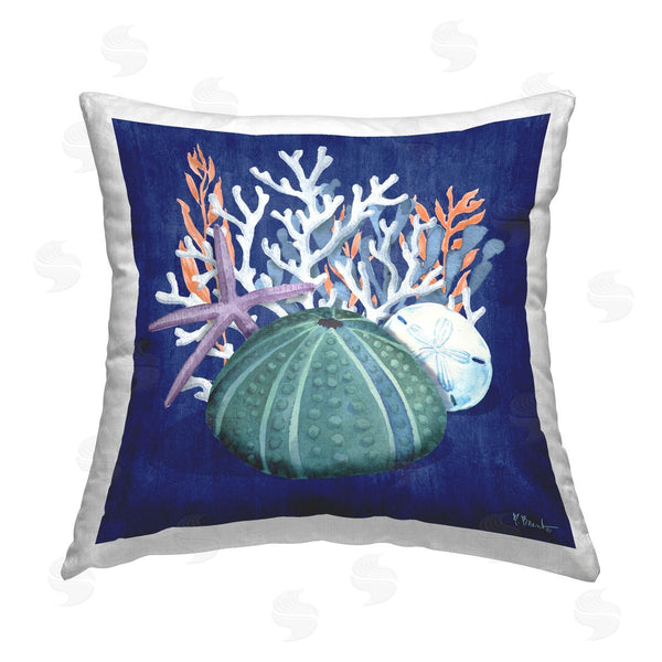 stupell industries Paul Brent | Monterey Urchin & Coral Printed Throw Pillow