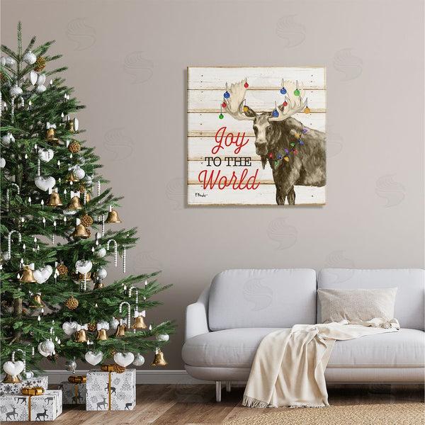 Stupell Industries Paul Brent | Moose With Festive Lights Wall Art