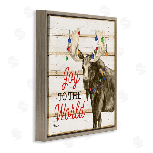 Stupell Industries Paul Brent | Moose With Festive Lights Wall Art