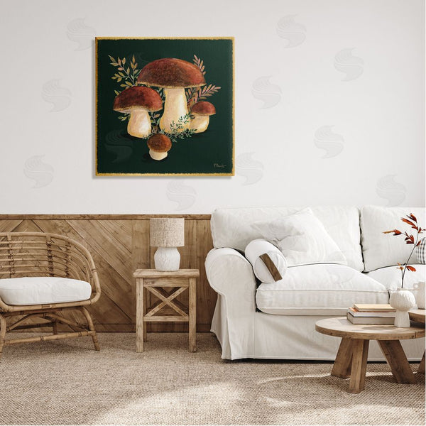 Stupell Industries Paul Brent | Mushrooms On Black Wall Art