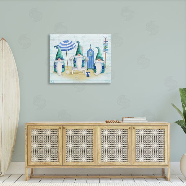 Stupell Industries Paul Brent | Nautical Beach Gnome Trio Wall Art