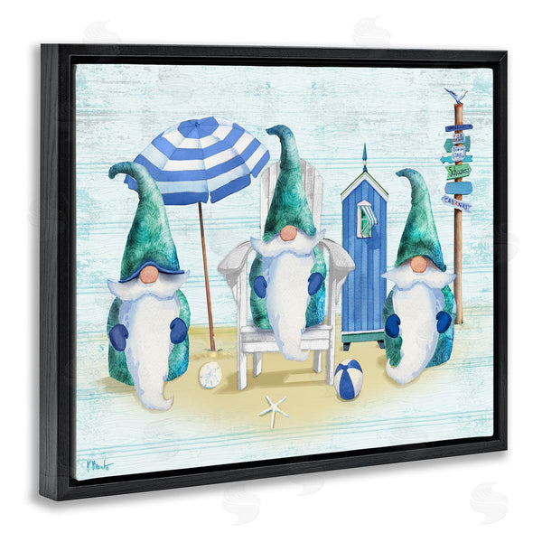 Stupell Industries Paul Brent | Nautical Beach Gnome Trio Wall Art