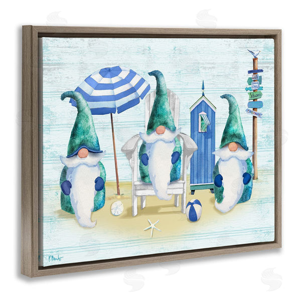 Stupell Industries Paul Brent | Nautical Beach Gnome Trio Wall Art