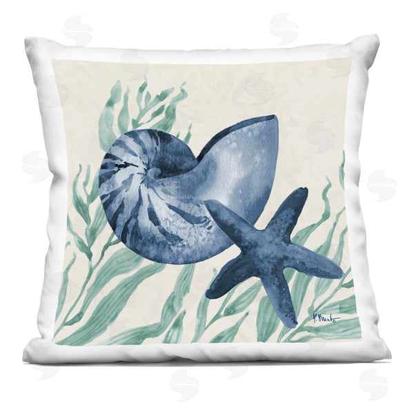 stupell industries Paul Brent | Nautical Tampico Shells Printed Throw Pillow