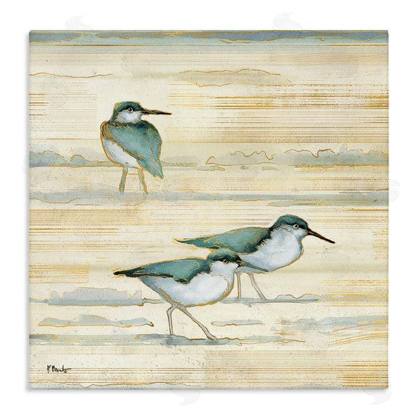 stupell industries Paul Brent | Oceanside Sandpipers Beach Birds Wall Art
