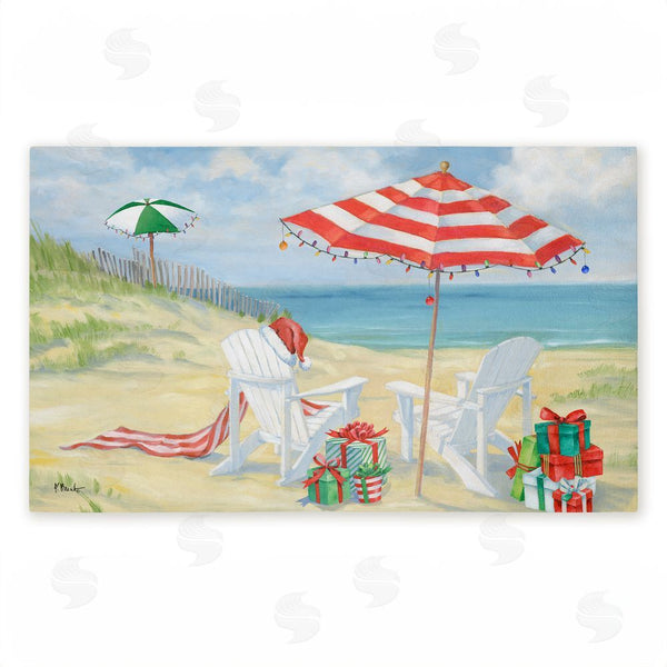 stupell industries Paul Brent | Perfect Beach Holiday Non-Woven Door Mat