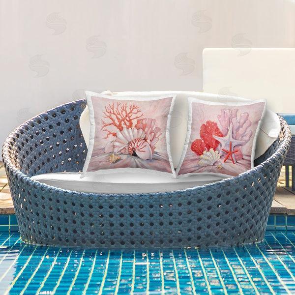 Stupell Industries Paul Brent | Pink Coral Still Life Printed Throw Pillow Set