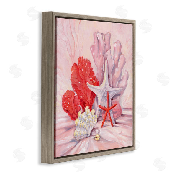 Stupell Industries Paul Brent | Pink Gathered Sea Life