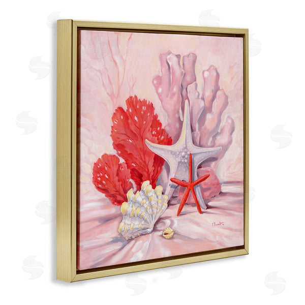 Stupell Industries Paul Brent | Pink Gathered Sea Life