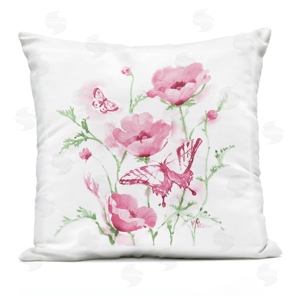 Stupell Industries Paul Brent | Pink Province Poppies Printed Throw Pillow