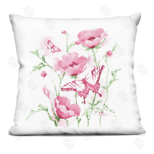 stupell industries Paul Brent | Pink Province Poppies Printed Throw Pillow