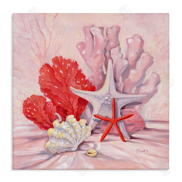 stupell industries Paul Brent | Pink Shells Coral Still Life Wall Art