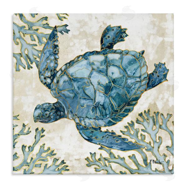 stupell industries Paul Brent | Playa Sealife Blue Sea Turtle Wall Art
