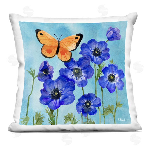 stupell industries Paul Brent | Poetic Monarch Butterfly Printed Throw Pillow