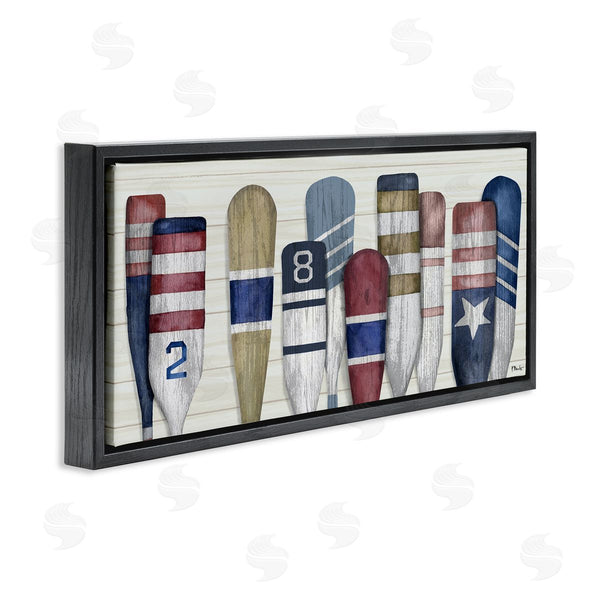 Stupell Industries Paul Brent | Port Oars Vintage Americana Patterns Wall Art