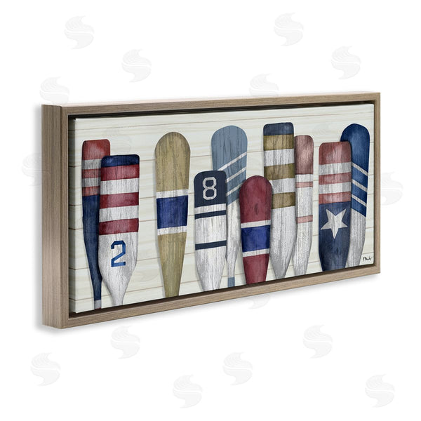 Stupell Industries Paul Brent | Port Oars Vintage Americana Patterns Wall Art