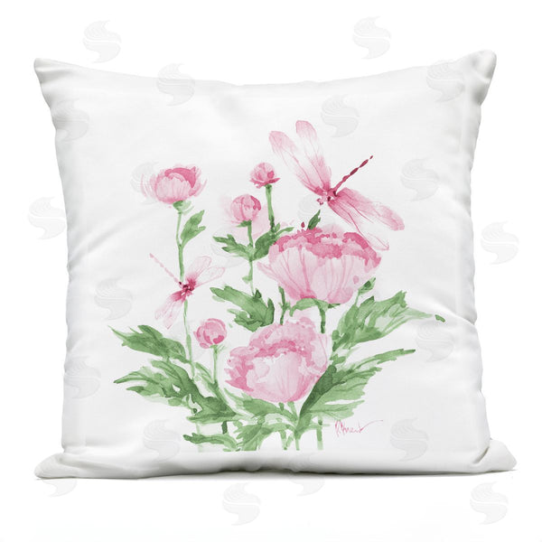 Stupell Industries Paul Brent | Province Peonies & Dragonfly Printed Throw Pillow