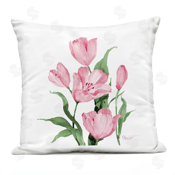 Stupell Industries Paul Brent | Province Tulips In Pink Printed Throw Pillow
