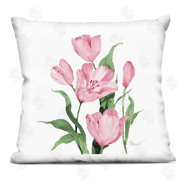 stupell industries Paul Brent | Province Tulips in Pink Printed Throw Pillow