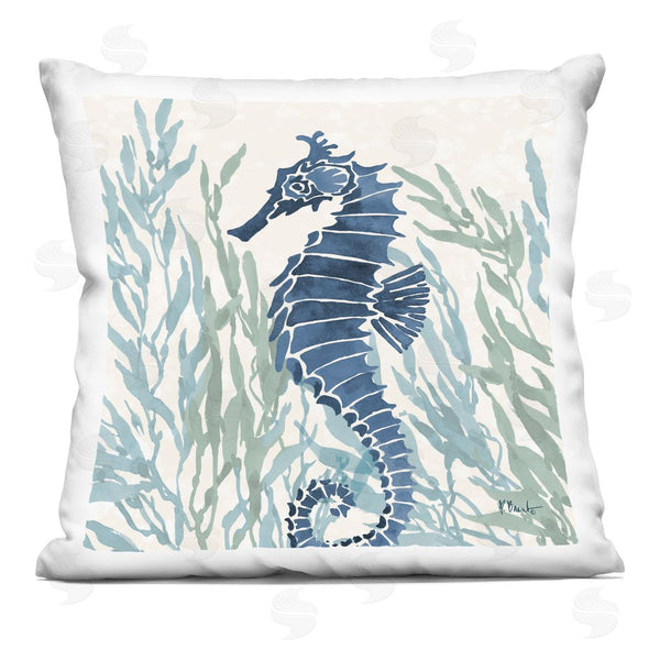 stupell industries Paul Brent | Radiant Sea Life Seahorse Printed Throw Pillow