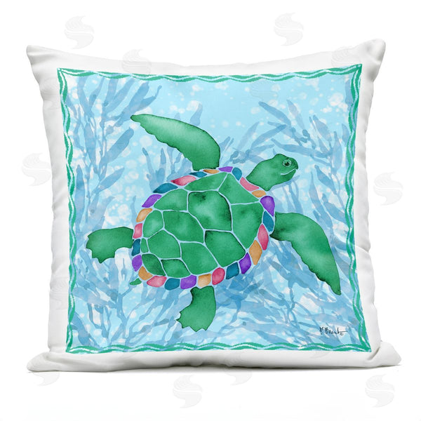 Stupell Industries Paul Brent | Radiant Sealife Turtle Printed Throw Pillow